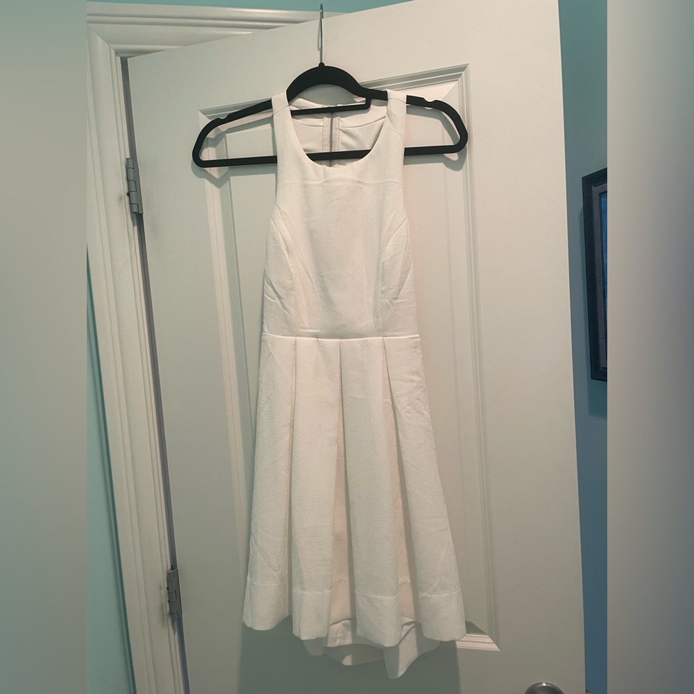 Lulus white open back skater dress